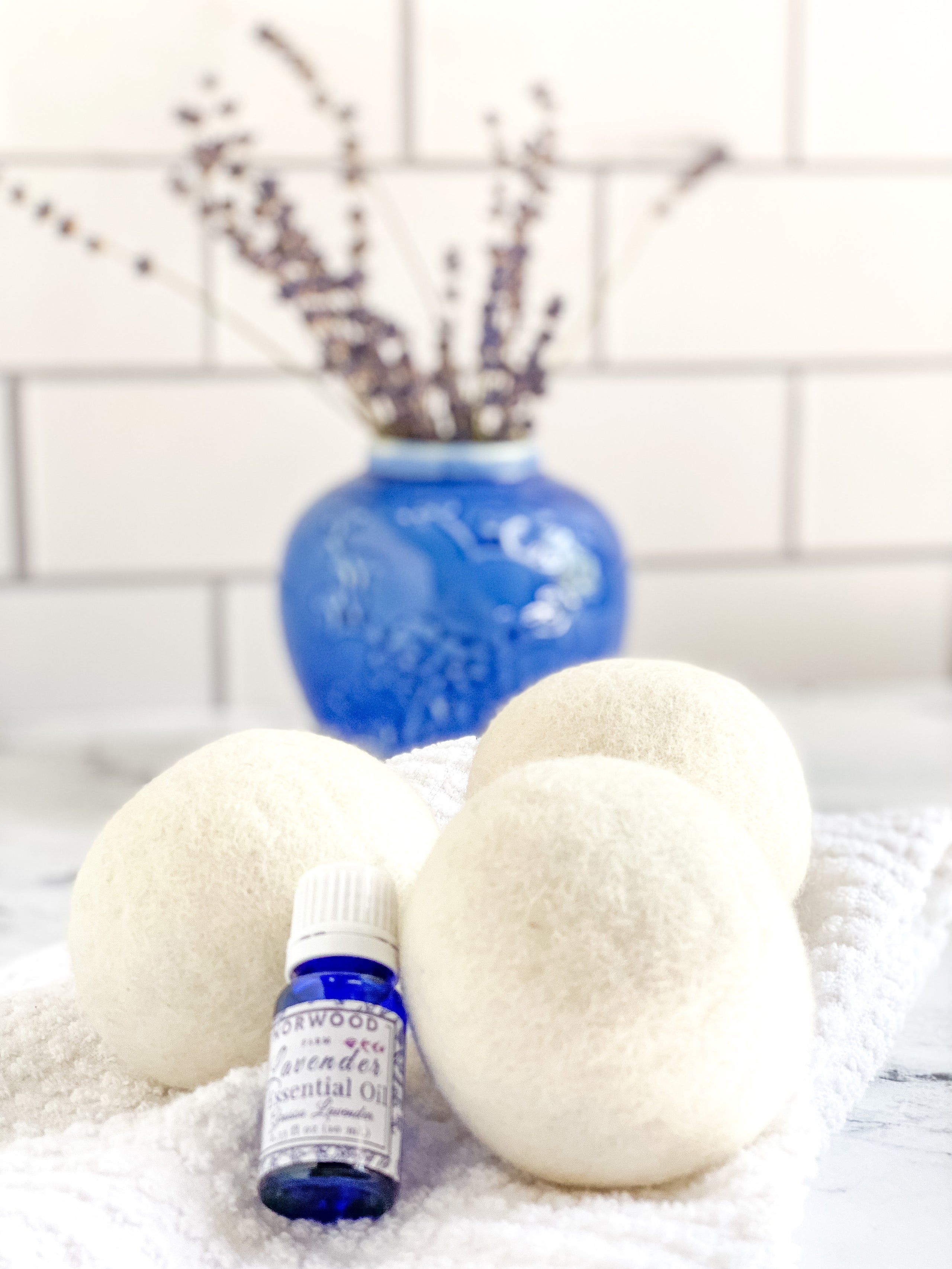 Wool Dryer Balls Set of 3 + Laundry Essential Oil Collection